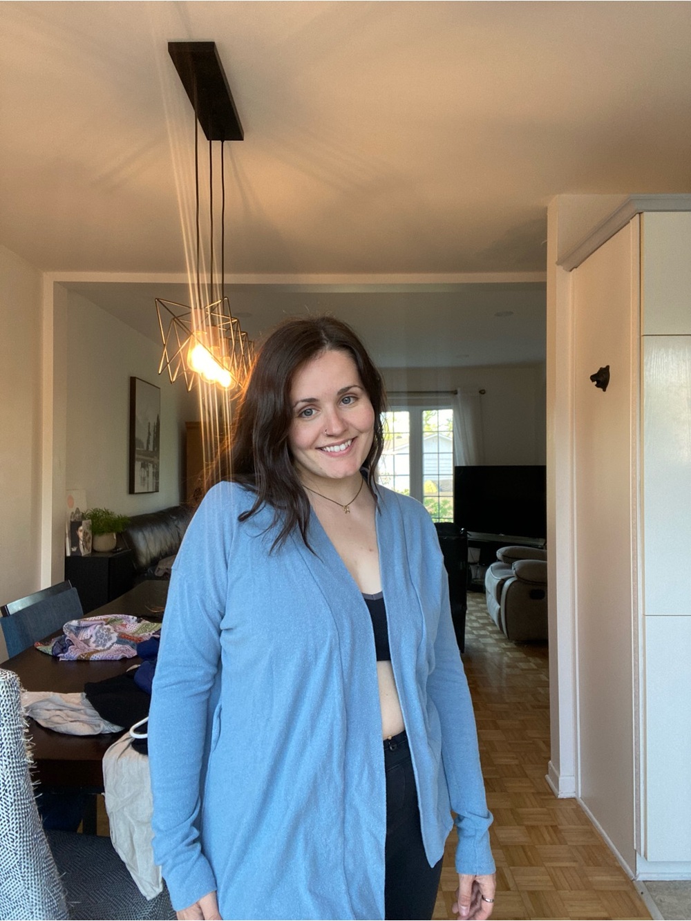 Light Blue Open Cardigan